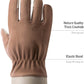 HANDLANDY Long Gardening Gloves for Men & Women, Thorn Proof Rose Pruning Gloves Leather Gauntlets Garden Glove Yard Work Glove (Medium, Brown)