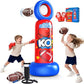 Inflatable Punching Bag for Kids, 2-in-1 Freestanding Boxing Bag with Football Toss Game, 68.8'' Heavy Duty Karate Taekwondo Toy for Boys Girls Ages 3-12, Birthday Ideas
