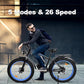 Electric Bike for Adults,39MPH/36MPH-100 Miles/90 Miles（3000W/2000W） Electric Bicycle with 52V/48V/23Ah Battery, 26''Fat Tire Fast E-Bike