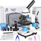HSL Microscope for Kids,40X-2000X monocular Microscopes for Adults Students Beginner with LAD Set,Dual LED Phone Adapter Powerful Biological Microscopes for School Boys Girls Home Education Laboratory
