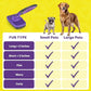 Hertzko Dog Slicker Brush and Dog Hair Remover - Self-Cleaning Brush for Cats and Dogs - Pet Hair Remover Brush for Fur - Gently Removes Mats, Tangles, and Loose Hair - Ideal for Home Use