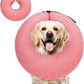 BINGPET Inflatable Dog Cone Collar Alternative After Surgery,Soft Recovery Cone for Dogs to Stop Licking,Protective Neck Donut E Collar Adjustable for Small Medium Large Dogs & Cats(Pink,XL)