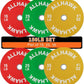 Colored Olympic Weight Plates, 2-inch Rubber Bumper Plate Set for Home Gym Barbell Weight Lifting and Strength Training