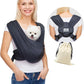 Dog Carriers for Small Dogs, Front Facing Cat Carrier, Hands Free Dog Carrier, Size Adjustable Pet Carrier, Reducing Back Pain, Soft Cotton, Safe Small Dog Carrier (Plus, Charcoal Black)
