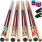 AKLOT Pool Cues,Set of 4 Pool 58" Cue Sticks Canadian Maple Wood Cue Stick for Professional Billiard Players 18 19 20 21 oz