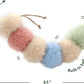Interactive Natural Catnip Kicker, with Rattle and Ribbon, Bite Resistant, for All Ages Indoor Cat, Soft Caterpillar Kicker, Fluffy Kitten Toy