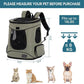 Petsfit Pet Backpack Carrier with Upgrade Waist Cushion Design to Better Fit The Waist, Suitable for Small and Medium Dogs Cats, and Rabbits up to 18 Pounds