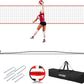 12FT/20FT Portable Volleyball Net Volleyball Net for Backyard Freestanding Volleyball Practice Net Outdoor Indoor Volleyball Training Set with Adjustable Height Carry Bag and Volleyball