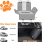 URPOWER High Barrier Back Seat Extender for Dogs, Hard Bottom Dog Car Seat Cover Holds 400 lbs, Waterproof Dog Hammock for Cars, SUV, Small Truck, Dogs Car Bed Pet Backseat Protector with Mesh Window