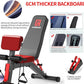 Adjustable Weight Bench,Utility Workout Bench Foldable Incline Decline Benches for Home Gym Full Body Workout,Load 600LBS