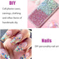 MEICOLY Green Face Body Glitter,Alien Glitter Makeup,Mermaid Sequins Glitter Face Paint,Face Hair Party Festival Chunky Glitter Makeup