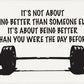 It's Not About Being Better Than Someone Else Gym Motivational Wall Art Banner Dorm Posters Gifts for Guys Men Women Gym Flag Decor for Home Gym Bedroom Workout Room 30x20 Inchs