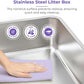 iPrimio - Stainless Steel Enclosed Litter Box for Cats - Easy to Clean - Includes High-Sided Litter Box, Scooper for Extra Scatter Protection - Medium Size for Big Cats - 20 x 14.2 x 6 in