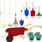 Kids Gardening Tools Outdoor Toys Set Backyard Play with Wheelbarrow Educational STEM Learning Pretend Toys Outdoor Indoor for Toddlers Kids Boys Girls (Red Wheelbarrow Set)