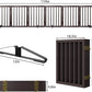 Freestanding Pet Gate 55-110" Extre Wide, Foldable Dog Gate for The Doorways House, Pet Gates for Dogs, Doogie Puppy Fence Gate