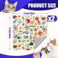 XANGNIER 2 Pcs Cat Wrap for Grooming,Cat Restraint Wrap for Cutting Nails,Fabric Burrito Wrap for Nail Clipping, Anti-Scratch, Anti-Escape,Multifunctional Swaddle Wrap Pet Tool (27.5 x 27.5 Inch)