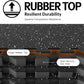 AIRHOP 0.79in Thick 48 Sq Ft Exercise Equipment Mats, 12 Tiles Upgraded Rubber Top with High Density EVA Foam, Large Interlocking Puzzle Gym Flooring for Home Gym, Heavy Weight Workout,Black & White