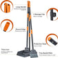 Niubya Pooper Scooper for Dogs, Metal Poop Scooper Tray Spade and Rake Set, Poop Scoop with Adjustable Long Handle, Dog Pooper Scooper for Pet Waste Removal