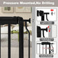 Fairy Baby Walk Through Black Baby Gate 29-34 Inch Wide, Pressure Mounted Safety Gate with Door No Drill, Tension Metal Gate for Dog and Toddler