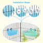 Wontee Bird Bath Box with Mirror Portable Parrot Hanging Bathroom Bathing Tub for Small Birds Cleaning Supplies (Blue(B)+Green)