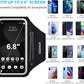 GUZACK Phone Holder for Running with Zipper Pouch, Running Armband for iPhone 16 Pro/15/14/13/12/11 Pro Max/Plus/XR/XS, Galaxy S25/S24/S23/S22, Cell Phone Arm Holder with Key Pocket & Card Slot