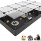 Tresbro Guinea Pig Cage with Top Cover & 12 Panels, Triple Fixing Measures Small Animal Playpen with Waterproof PVC Liner & One-Motion Hooks, 48 x 24 x 16 C&C Grids Cage for Bunny, Hedgehog, Hamster