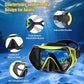 Snorkeling Gear, Dry Snorkel Set180° Panoramic Wide View,Anti-Fog Scuba Diving Mask, Professional Snorkeling Gear for Free Breathing, Swimming, Diving