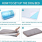 Orthopedic Memory Foam Dog Bed, Cooling Dog Beds Waterproof Pet Bed for Crate with Removable Washable Cover, L(35inch,65Lbs)