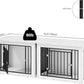 YITAHOME 76 Inch Double Dog Crate Furniture, XXL Dog Crate Furniture for 2 Dogs, Side End Table, Waterproof Top, Safety Corners, 2-in-1 Iron-Wood Fusion Dog Kennel Furniture for 2 Large Dogs,White