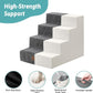 Dog Stairs for Small Dogs, 4 Tier Wider Pet Stairs for Couch and Beds, 17.7" H Non-Slip Dog Steps for Old Cats, Puppy, Small Medium Dogs, 17.7x23.6x17.7 inch, Dark Grey