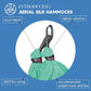Aerial Silk Yoga Hammock & Swing for Home, Inversion Exercises, Starter Kit for All Levels - Durable with Extension Straps, Carabiners, and Pose Guide