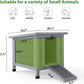 Coziwow Rabbit Hutch, Outdoor Cat House Weatherproof, Bunny Cage Indoor with Openable, Portable Small Animals Shelters with Nonslip Ramp for Hideout Rabbits/Feral Cats/Chicken/Duck/Small Animals-Gray