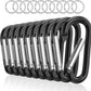 sprookber 3" Aluminum Carabiner D Ring, Caribeener Clips, Spring Snap Hook for Keychain Clip, Set of 10