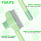 Pet Hair Removal Comb,New Cat Brush with Release Button,Pet Grooming Brush for Short&Long Pet Hair,Deshedding Brush for Pet (green)