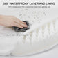 3.7 inch Thickened Orthopedic Dog Beds for Medium Dogs, Supportive Dog Sofa Bed with 28D Egg-Crate Foam, Removable Washable Plush Cover, Waterproof Lining, Half-Round Design for Puppy,Senior Dog
