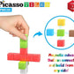 Picasso Cubes Kids Pixel 1” Magnetic Puzzle Cube Mix & Match w/Free Ideabook Sensory Toys STEAM Learning Building Block Magnets Construction Toy Set Stacking Magnet Creative Kit
