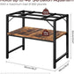 40-50 Gallon Fish Tank Stand, Aquarium Stand with 2-Tier Storage Shelves, Heavy Duty Breeder Turtle Terrarium Stand Rack for Home Office, 36.2" L x 18.9" W x 24.4" H, Rustic Brown FTHR4001