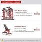 Power Cage,1600lbs Multi-Function Power Rack with Adjustable Cable Crossover System and More Training Attachment, Weight Cage for Home Gym