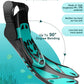 Mask Fins Snorkeling Gear for Adults, Full Face Snorkel Mask & Adjustable Swim Fins Snorkel Set, Panoramic View Snorkel Mask Dry Top Anti-Fog Anti-Leak