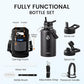 64oz Insulated Water Bottle, Triple Wall Vacuum Stainless Steel Water Bottles - Keeps Cold 48H, Reusable Half Gallon Jug for Gym, Sports, Camping, Hiking,Travel, Black Speckled