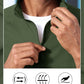 Aulemen Men's Casual Quarter Zip Pullover-Athletic Windbreaker Lightweight Jackets Hiking Golf for Men Mock Neck with Pockets
