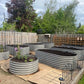 A ANLEOLIFE 8x4x2ft Galvanized Raised Garden Bed Kit, Oval Metal Deep Root Planters for Outdoor Plants Vegetables Flowers Herb, Large Bottomless, 478 Gallon Capacity- Quartz Grey
