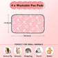 4 Pack Guinea Pig Bedding - Washable Guinea Pig Liners for C&C 2x1 Cage, Waterproof Reusable & Anti Slip Pee Pads Super Absorbent Mats for Small Animal Rabbit Hamster Rat (Pink, 28 x 14 Inch)