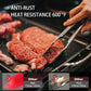Tongs For Cooking - 7",9" and 12 inch Kitchen Tong Heat Resistant 600 Degrees Stainless Steel Tongs, Heavy Duty Metal Locking Tong, Perfect for Food, BBQ Red Set of 3