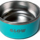 Dog Bowl, Dog Water Bowl Vacuum Insulated Stainless Steel, Non-Slip, Spill-Proof, Easy Clean, Keeps Water Cool, Cute, Stylish Pet Bowl, 64 oz, Light Blue, Modern
