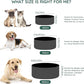 SPUNKYJUNKY Ceramic Dog and Cat Bowl Set with Wooden Stand, Modern Cute Weighted Food Water Set for Large Size Dogs (7.6 Cups, 2 × Black)