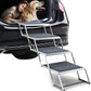 20" Extra Wide Dog Ramp, 4-Step Foldable Pet Stairs with Non-Slip Carpet - Lightweight Aluminum for SUV/Truck/Car & High Beds - Supports Large Dogs up to 200Lbs