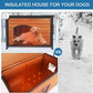 Dog House Outdoor Insulated 43.3" L Large Dog Kennel 6 Sides All-Round Foam Winter Weatherproof for Small Medium Large Dogs with Strong Metal Chew Proof Frame