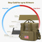 Maelstrom Tactical Lunch Box for Men, 23L Insulated Lunch Bag, Expandable Double Deck Cooler Bag, Lightweight Leakproof Tote Bag With Side Tissue Pocket, Suit For Men and Women, Khaki