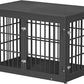 48 Inch Heavy Duty Dog Crate Furniture for Large Dogs, Decorative Pet House End Table, Extra Large Wooden Cage Kennel Furniture Indoor, Black
